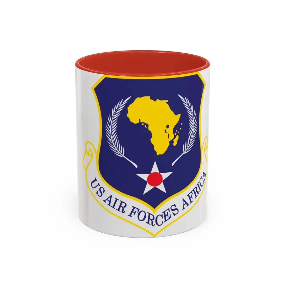 USAF Africa (U.S. Air Force) Accent Coffee Mug 11oz Red - Go Mug Yourself