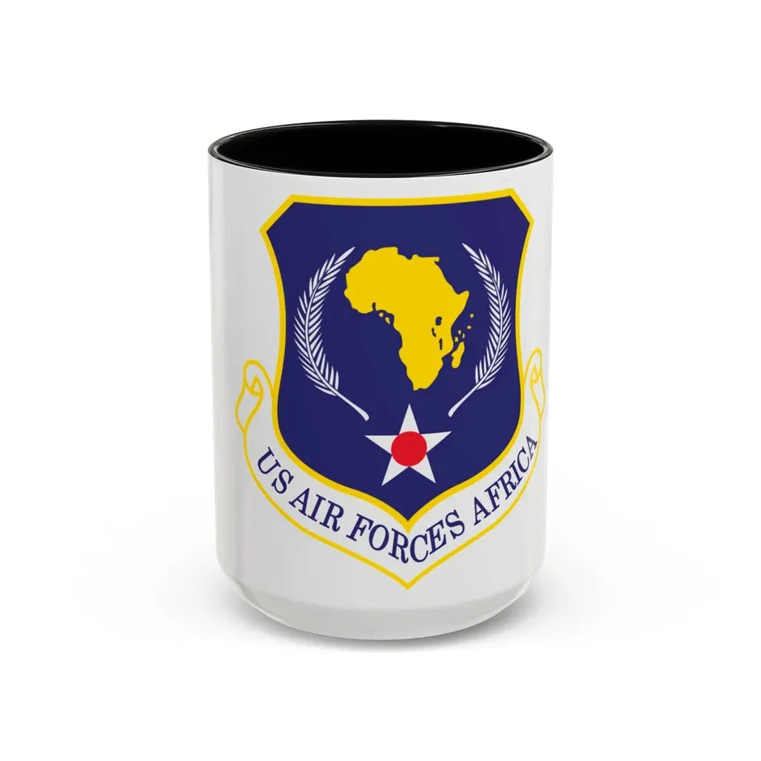 USAF Africa (U.S. Air Force) Accent Coffee Mug 15oz Black - Go Mug Yourself
