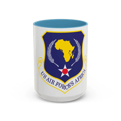 USAF Africa (U.S. Air Force) Accent Coffee Mug 15oz Light Blue - Go Mug Yourself