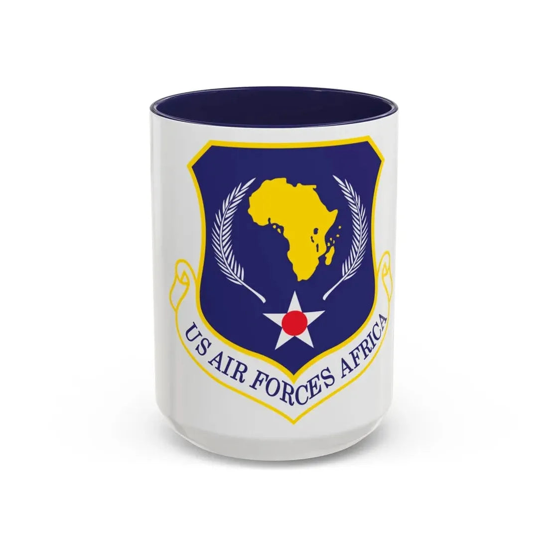 USAF Africa (U.S. Air Force) Accent Coffee Mug 15oz Navy - Go Mug Yourself