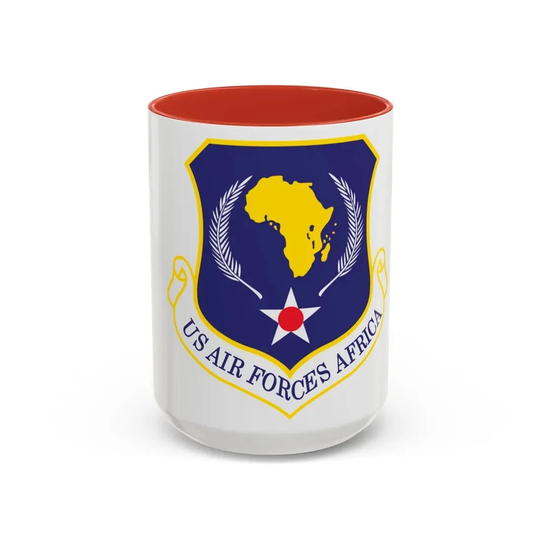 USAF Africa (U.S. Air Force) Accent Coffee Mug 15oz Red - Go Mug Yourself