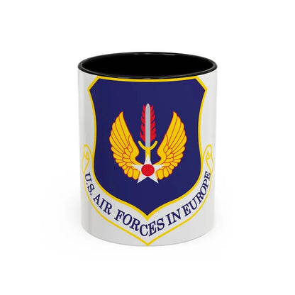 USAF in Europe (U.S. Air Force) Accent Coffee Mug 11oz Black - Go Mug Yourself
