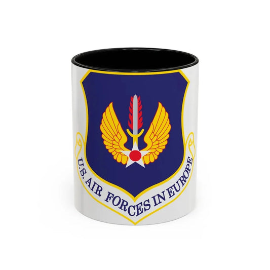 USAF in Europe (U.S. Air Force) Accent Coffee Mug 11oz Black - Go Mug Yourself