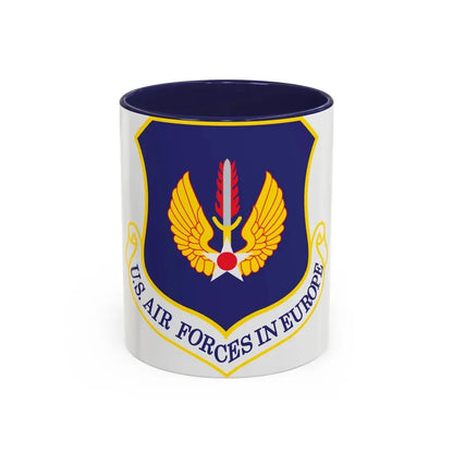 USAF in Europe (U.S. Air Force) Accent Coffee Mug 11oz Navy - Go Mug Yourself