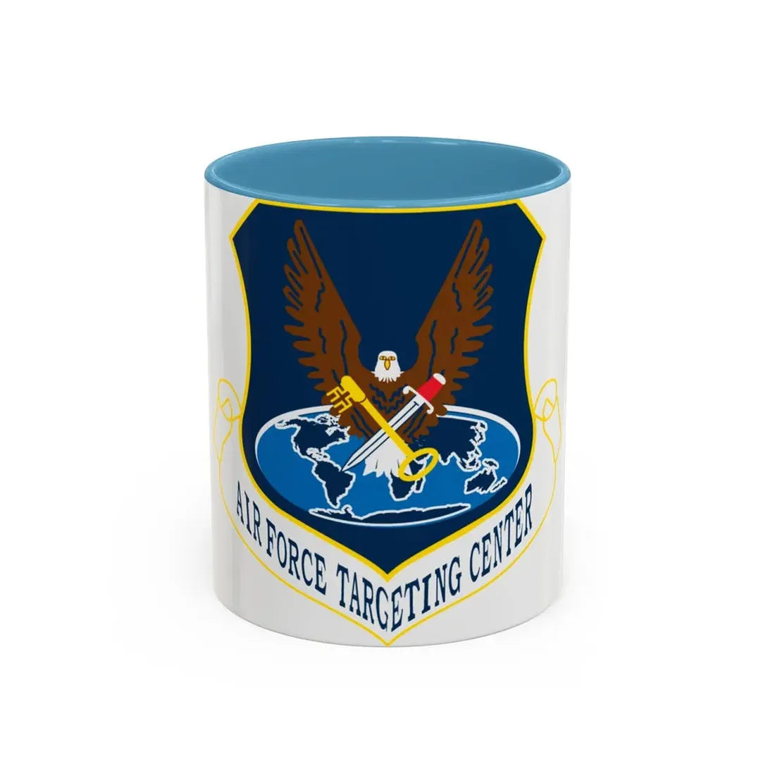 USAF Targeting Center Eagles (U.S. Air Force) Accent Coffee Mug 11oz Light Blue - Go Mug Yourself