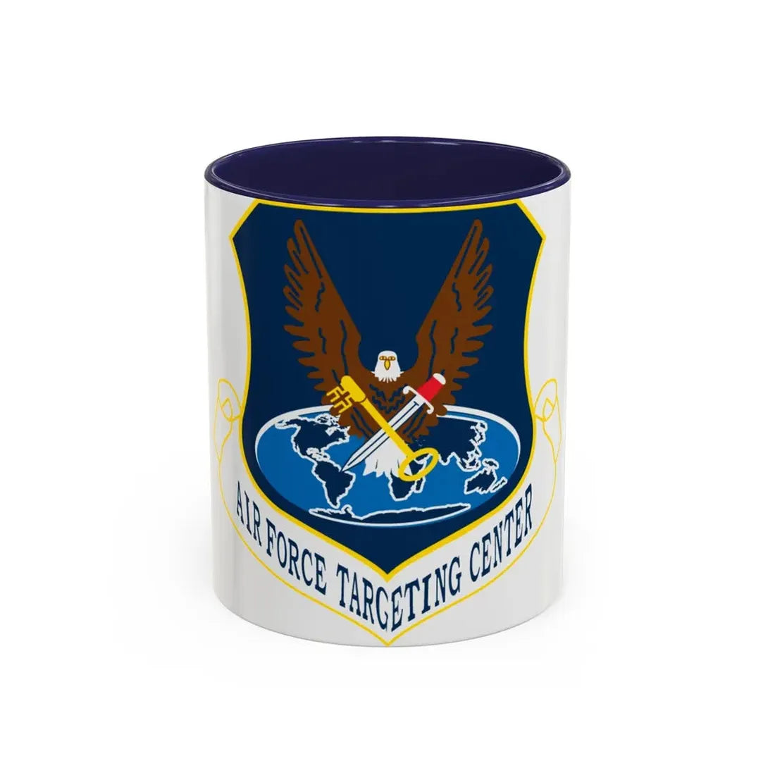 USAF Targeting Center Eagles (U.S. Air Force) Accent Coffee Mug 11oz Navy - Go Mug Yourself