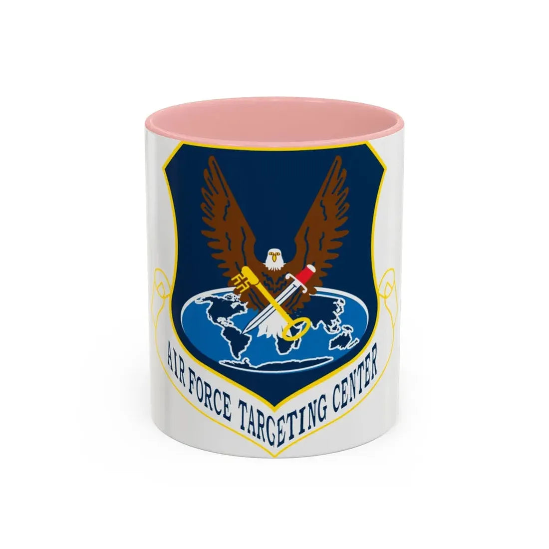 USAF Targeting Center Eagles (U.S. Air Force) Accent Coffee Mug 11oz Pink - Go Mug Yourself