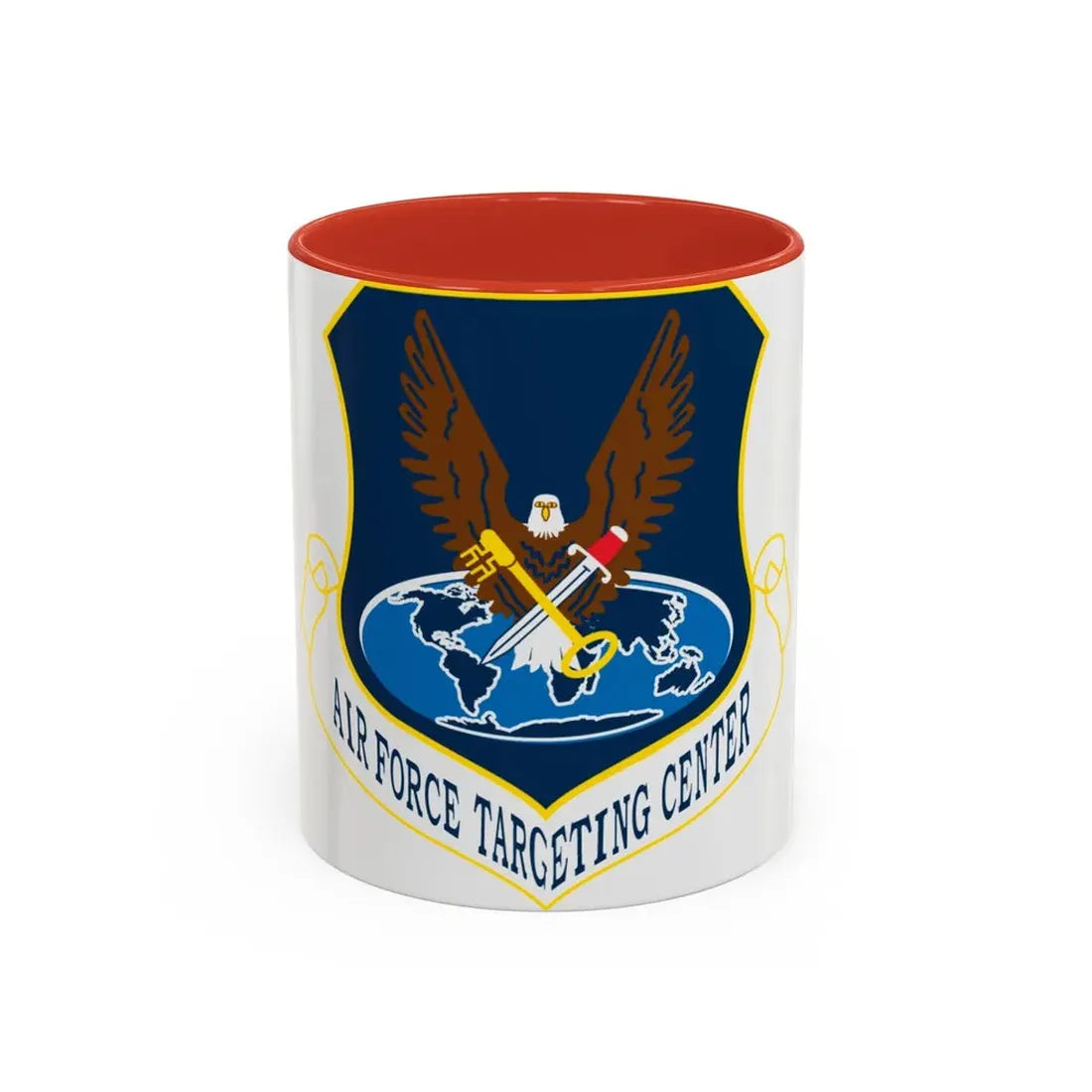 USAF Targeting Center Eagles (U.S. Air Force) Accent Coffee Mug 11oz Red - Go Mug Yourself