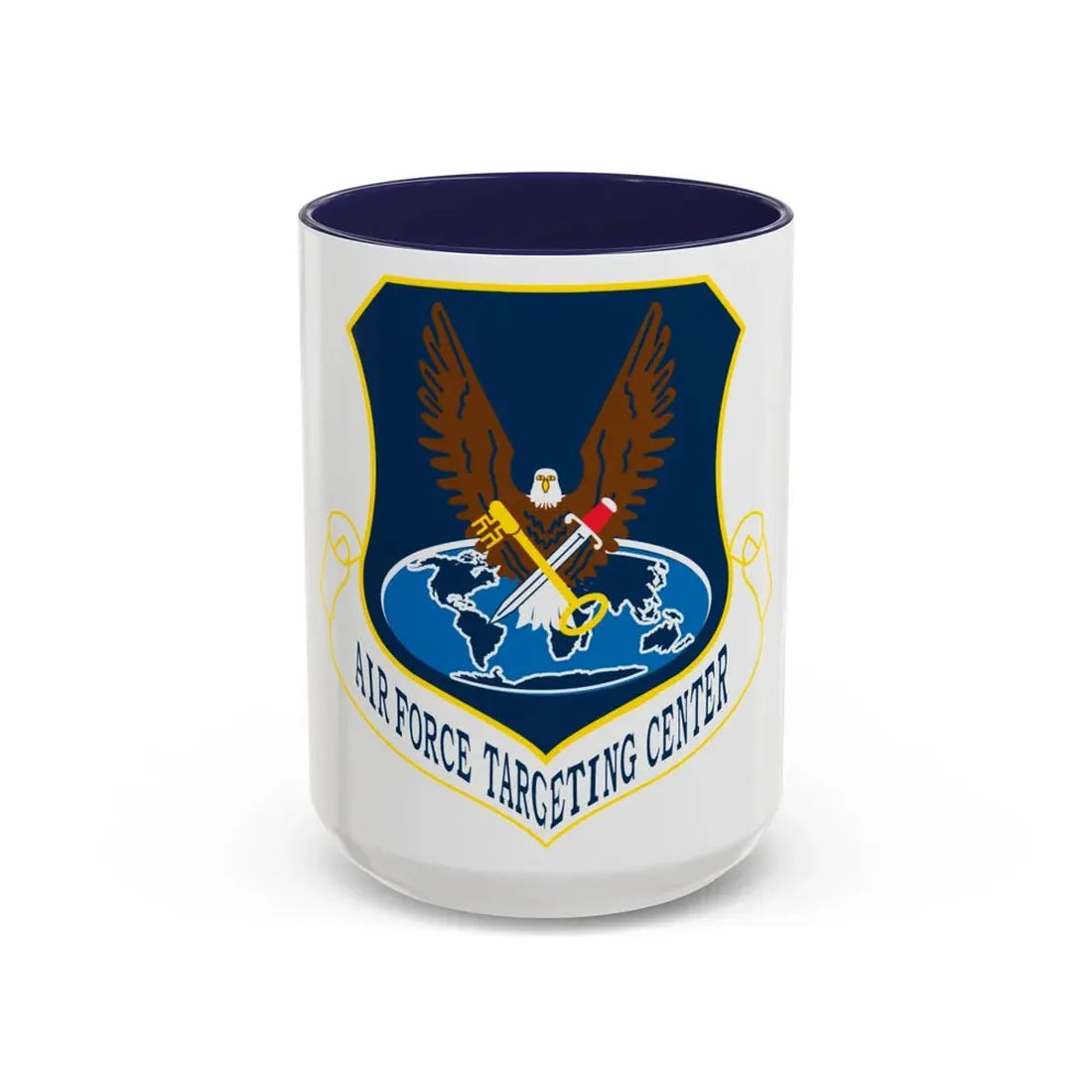USAF Targeting Center Eagles (U.S. Air Force) Accent Coffee Mug 15oz Navy - Go Mug Yourself