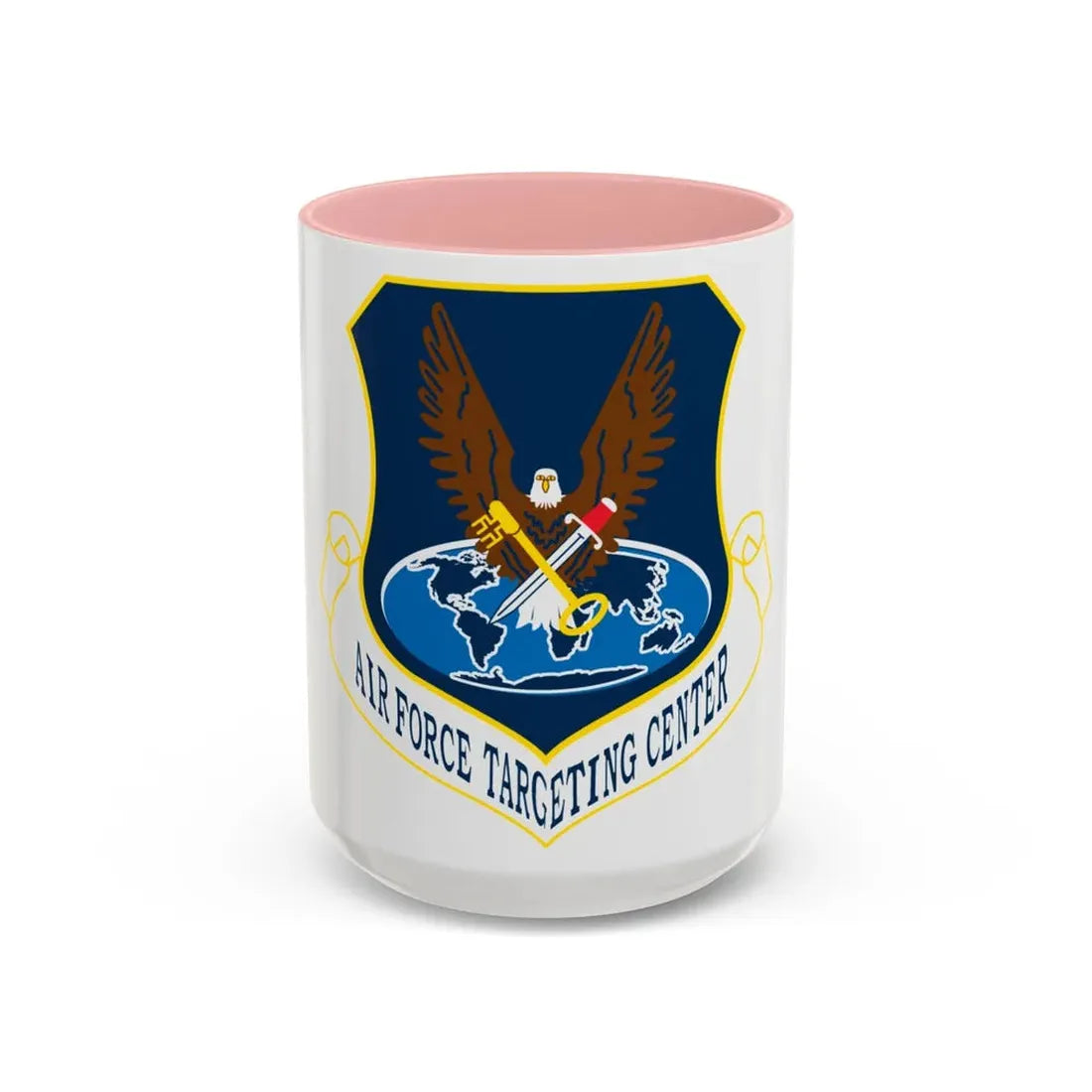 USAF Targeting Center Eagles (U.S. Air Force) Accent Coffee Mug 15oz Pink - Go Mug Yourself