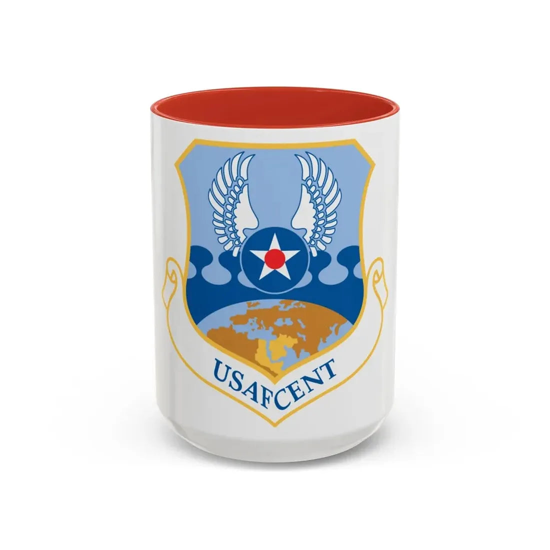 USAFCENT (U.S. Air Force) Accent Coffee Mug 15oz Red - Go Mug Yourself