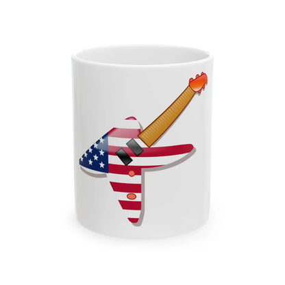 USAGuitarIcon (United States) White Coffee Mug 11oz - Go Mug Yourself