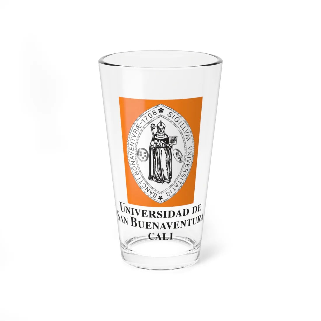 USB Cali Logo (Colombia) (Coat of Arms) Pint Glass 16oz 16oz - Go Mug Yourself