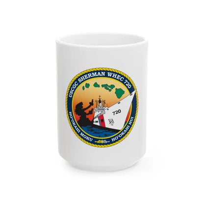USCCG Sherman (U.S. Coast Guard) White Coffee Mug 15oz - Go Mug Yourself