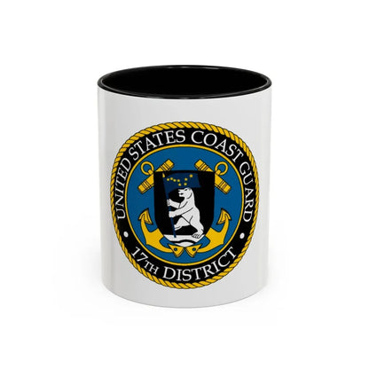 USCG 17th District (U.S. Coast Guard) Accent Coffee Mug 11oz Black - Go Mug Yourself