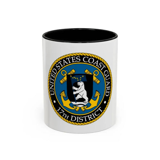 USCG 17th District (U.S. Coast Guard) Accent Coffee Mug 11oz Black - Go Mug Yourself