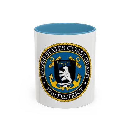 USCG 17th District (U.S. Coast Guard) Accent Coffee Mug 11oz Light Blue - Go Mug Yourself