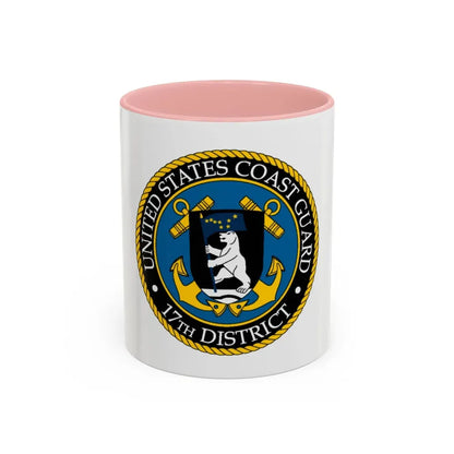 USCG 17th District (U.S. Coast Guard) Accent Coffee Mug 11oz Pink - Go Mug Yourself