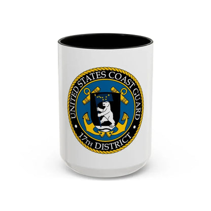 USCG 17th District (U.S. Coast Guard) Accent Coffee Mug 15oz Black - Go Mug Yourself