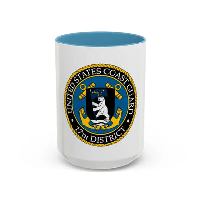 USCG 17th District (U.S. Coast Guard) Accent Coffee Mug 15oz Light Blue - Go Mug Yourself