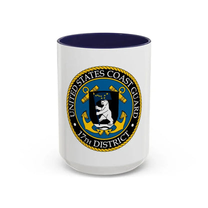 USCG 17th District (U.S. Coast Guard) Accent Coffee Mug 15oz Navy - Go Mug Yourself