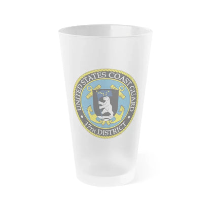 USCG 17th District (U.S. Coast Guard) Frosted Pint Glass 16oz Default Title - Go Mug Yourself