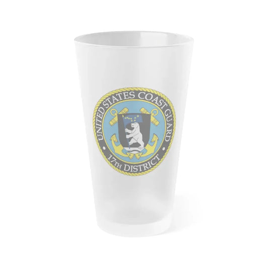 USCG 17th District (U.S. Coast Guard) Frosted Pint Glass 16oz Default Title - Go Mug Yourself