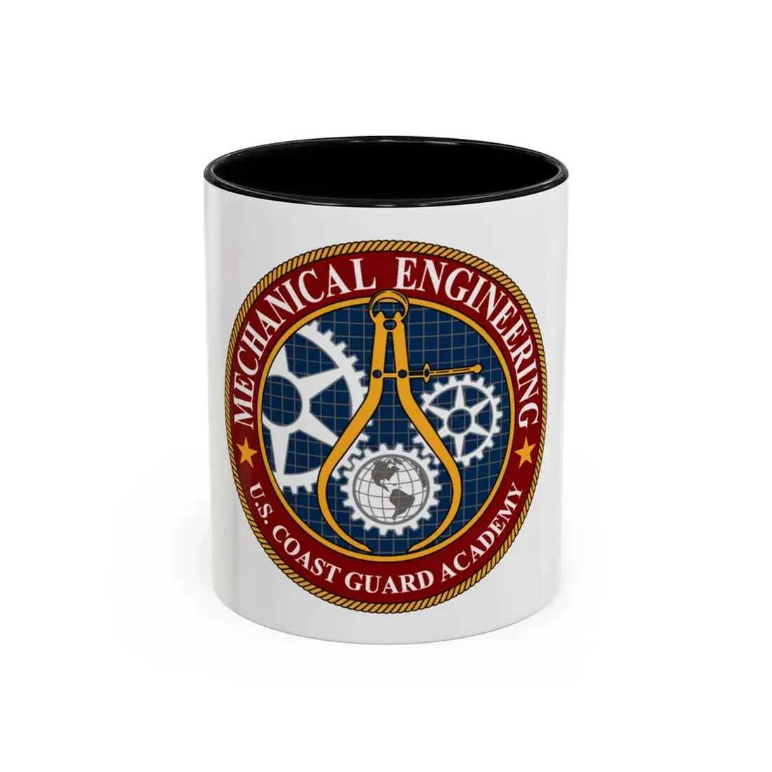 USCG Acad Mech Engineering (U.S. Coast Guard) Accent Coffee Mug 11oz Black - Go Mug Yourself