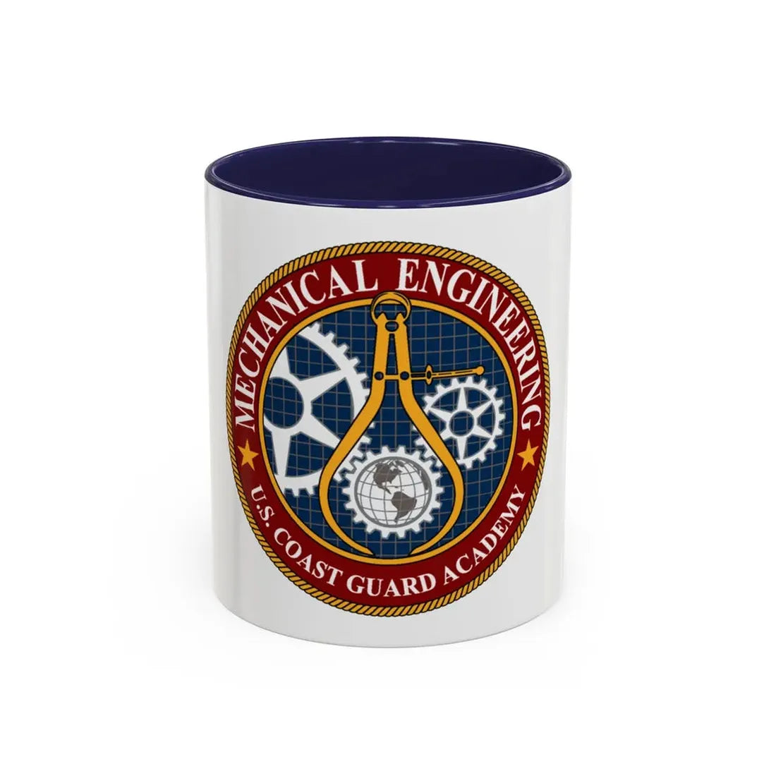 USCG Acad Mech Engineering (U.S. Coast Guard) Accent Coffee Mug 11oz Navy - Go Mug Yourself