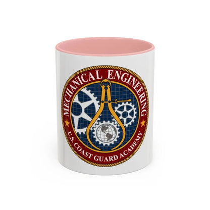 USCG Acad Mech Engineering (U.S. Coast Guard) Accent Coffee Mug 11oz Pink - Go Mug Yourself