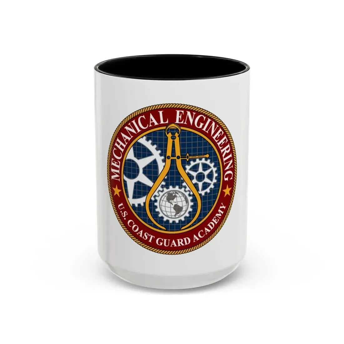USCG Acad Mech Engineering (U.S. Coast Guard) Accent Coffee Mug 15oz Black - Go Mug Yourself