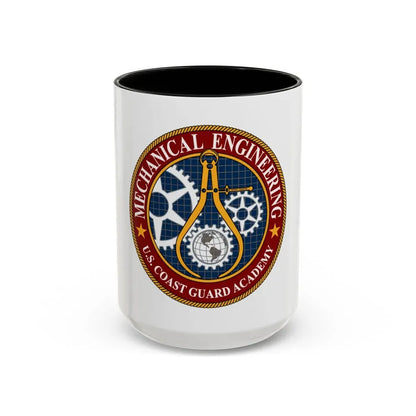 USCG Acad Mech Engineering (U.S. Coast Guard) Accent Coffee Mug 15oz Black - Go Mug Yourself