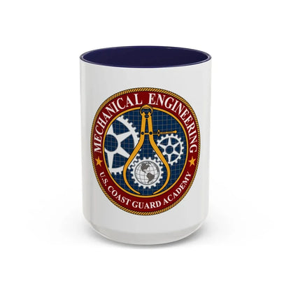 USCG Acad Mech Engineering (U.S. Coast Guard) Accent Coffee Mug 15oz Navy - Go Mug Yourself