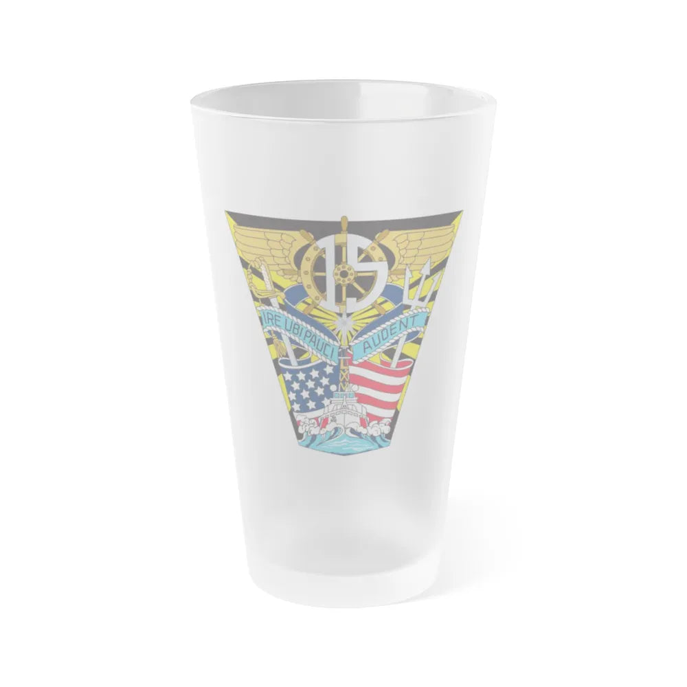 USCG Academy Audet (U.S. Coast Guard) Frosted Pint Glass 16oz-Go Mug Yourself