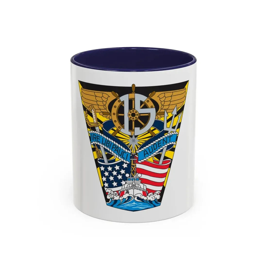 USCG Academy Audet (U.S. Coast Guard) Accent Coffee Mug 11oz Navy - Go Mug Yourself