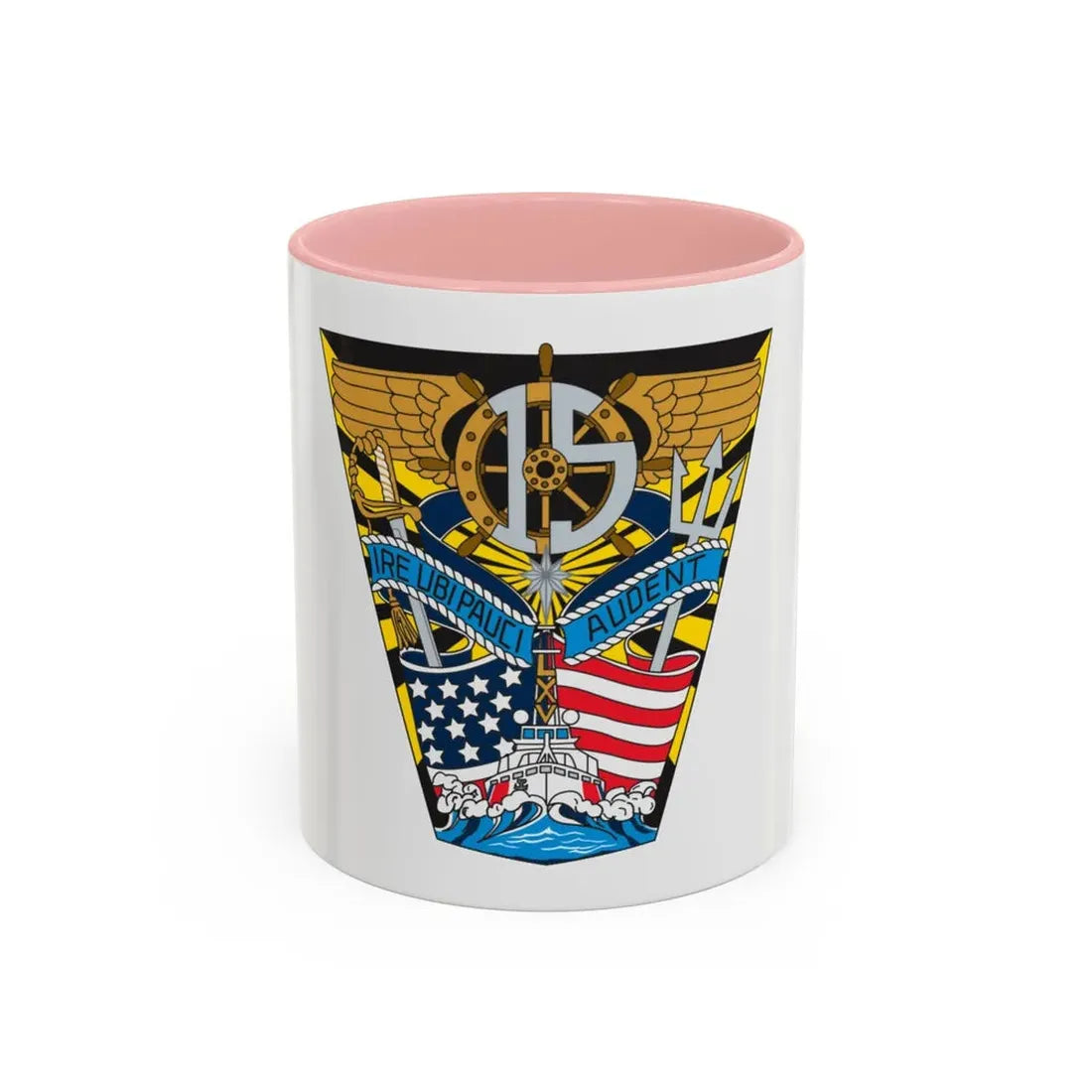 USCG Academy Audet (U.S. Coast Guard) Accent Coffee Mug 11oz Pink - Go Mug Yourself