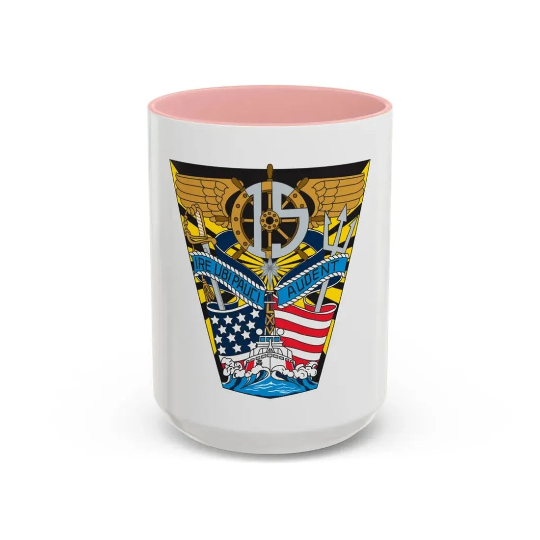 USCG Academy Audet (U.S. Coast Guard) Accent Coffee Mug 15oz Pink - Go Mug Yourself