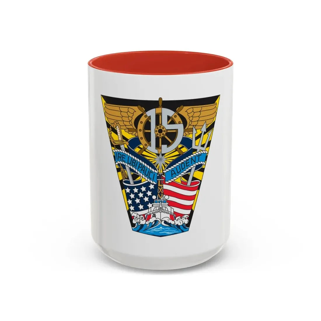 USCG Academy Audet (U.S. Coast Guard) Accent Coffee Mug 15oz Red - Go Mug Yourself