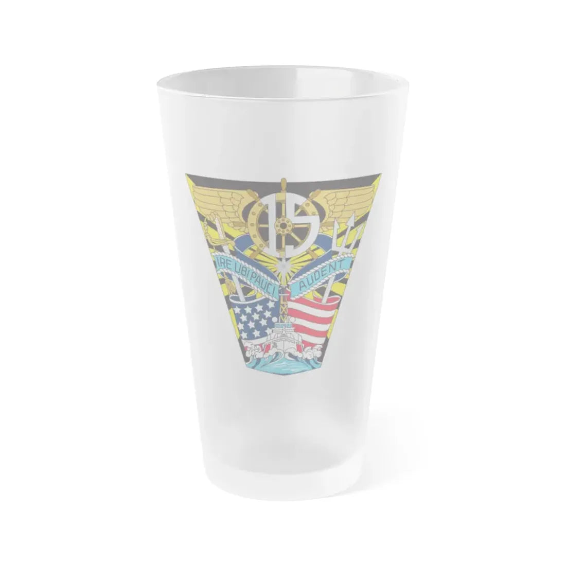 USCG Academy Audet (U.S. Coast Guard) Frosted Pint Glass 16oz Default Title - Go Mug Yourself