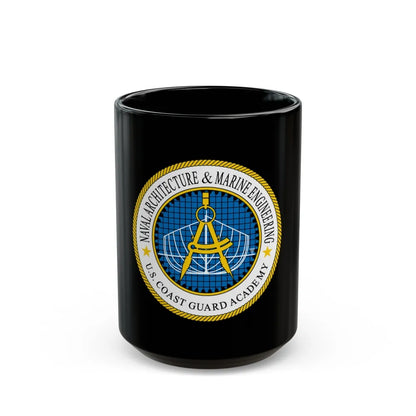 USCG Academy NA&ME (U.S. Coast Guard) Black Coffee Mug-15oz-Go Mug Yourself