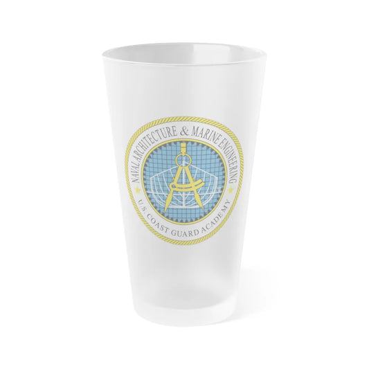 USCG Academy NA&ME (U.S. Coast Guard) Frosted Pint Glass 16oz-Go Mug Yourself