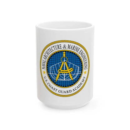 USCG Academy NA&ME (U.S. Coast Guard) White Coffee Mug-15oz-Go Mug Yourself