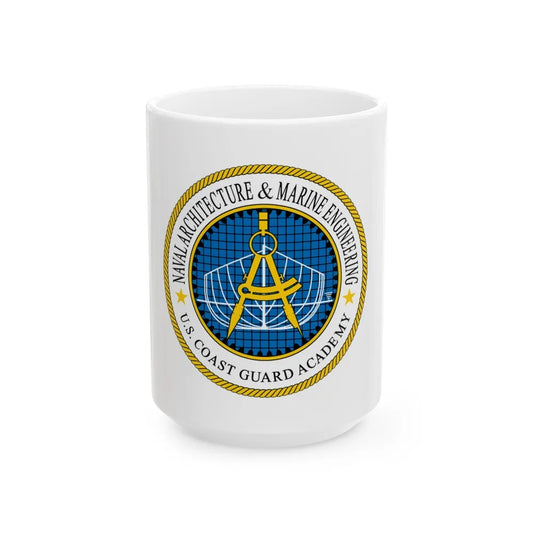 USCG Academy NA&ME (U.S. Coast Guard) White Coffee Mug-15oz-Go Mug Yourself