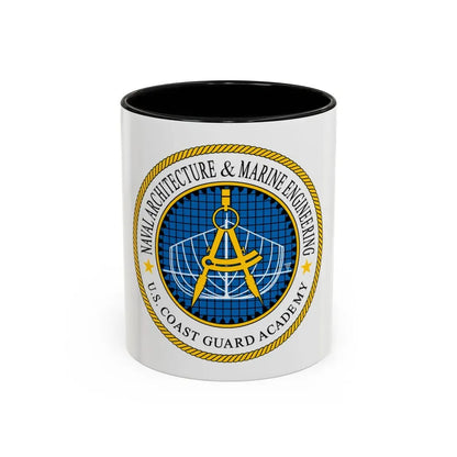 USCG Academy NA&ME (U.S. Coast Guard) Accent Coffee Mug 11oz Black - Go Mug Yourself