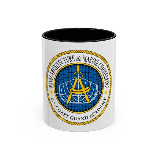 USCG Academy NA&ME (U.S. Coast Guard) Accent Coffee Mug 11oz Black - Go Mug Yourself