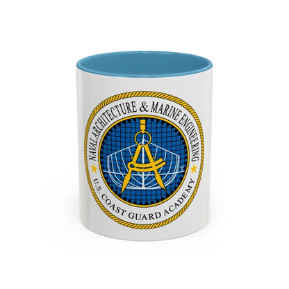 USCG Academy NA&ME (U.S. Coast Guard) Accent Coffee Mug 11oz Light Blue - Go Mug Yourself