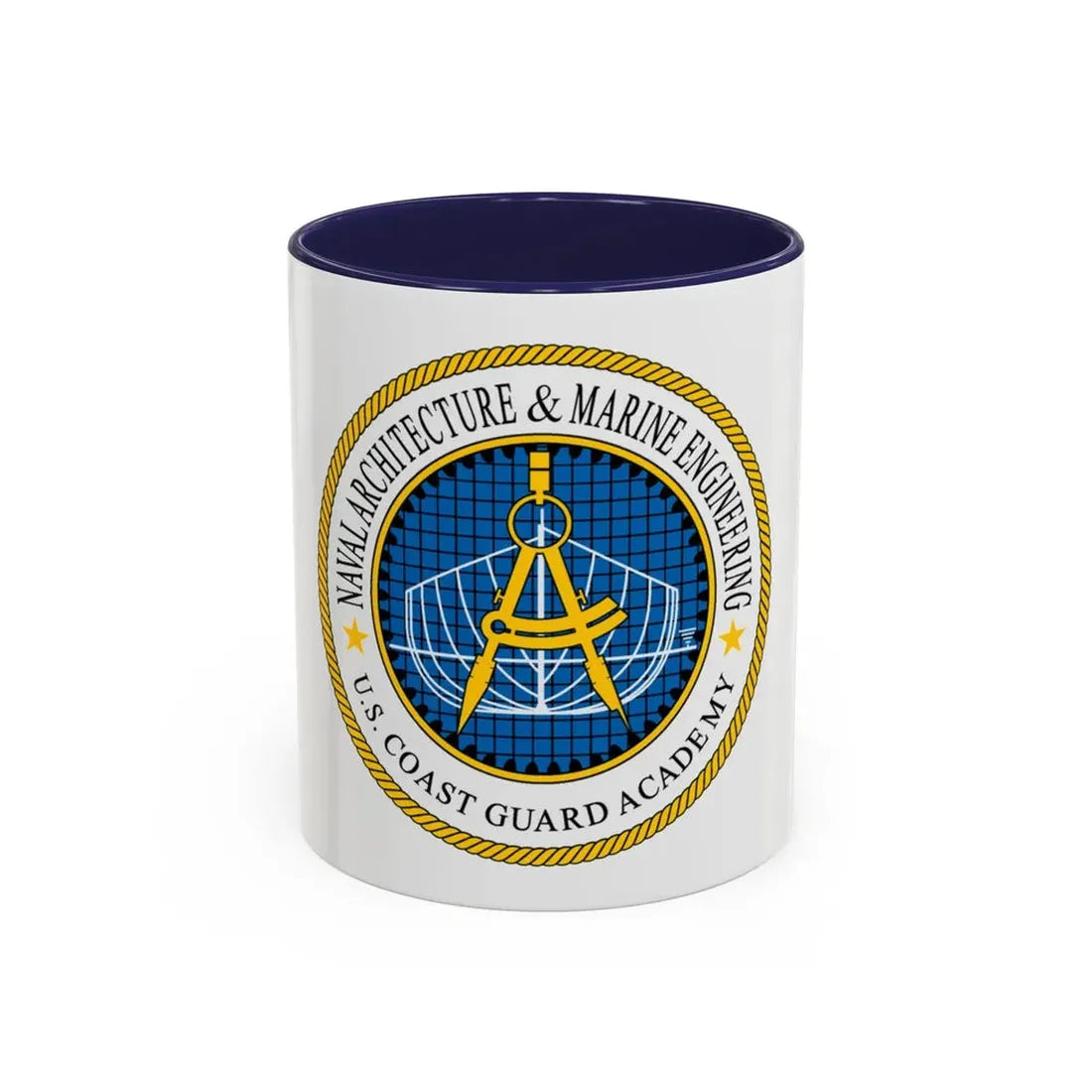 USCG Academy NA&ME (U.S. Coast Guard) Accent Coffee Mug 11oz Navy - Go Mug Yourself