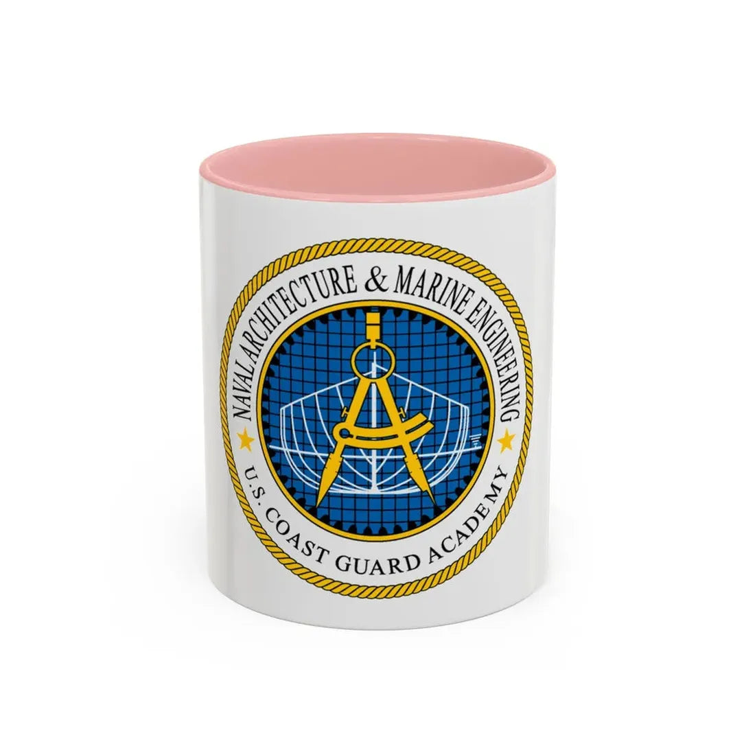 USCG Academy NA&ME (U.S. Coast Guard) Accent Coffee Mug 11oz Pink - Go Mug Yourself