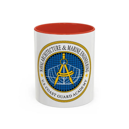 USCG Academy NA&ME (U.S. Coast Guard) Accent Coffee Mug 11oz Red - Go Mug Yourself
