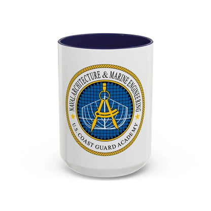 USCG Academy NA&ME (U.S. Coast Guard) Accent Coffee Mug 15oz Navy - Go Mug Yourself